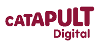 Digital Catapult logo featuring the word ‘CATAPULT’ in dark pink uppercase letters with ‘Digital’ beneath in matching dark pink text.