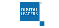 Digital Leaders logo featuring a blue square containing the words ‘DIGITAL LEADERS’ in white capital letters, with a smaller blue square positioned at the lower right.