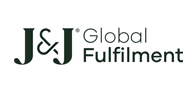 J&J Global Fulfilment logo featuring the initials ‘J&J’ in dark green serif lettering alongside the words ‘Global Fulfilment’ in matching dark green text.