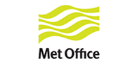 Met Office logo featuring a lime green wave pattern above the words ‘Met Office’ in black text on a white background.