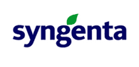 Syngenta logo featuring the word ‘syngenta’ in dark blue lowercase letters, with a green leaf forming part of the letter ‘g’.