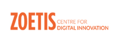 Zoetis Centre for Digital Innovation logo featuring the word ‘ZOETIS’ in bold orange capital letters alongside the text ‘Centre for Digital Innovation’ in orange uppercase lettering.